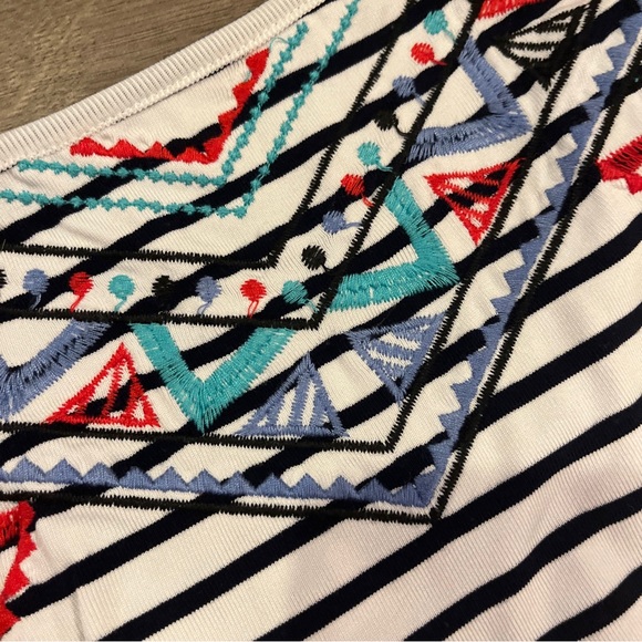 THML Maxi Dress Size Large Striped Aztec Casual Sleeveless - Picture 4 of 5